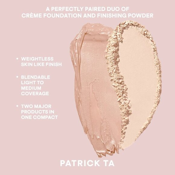 NEW PATRICK TA Major Skin Crème Foundation/Finishing Powder Duo Fair 4/AUTHENTIC - Picture 5 of 6